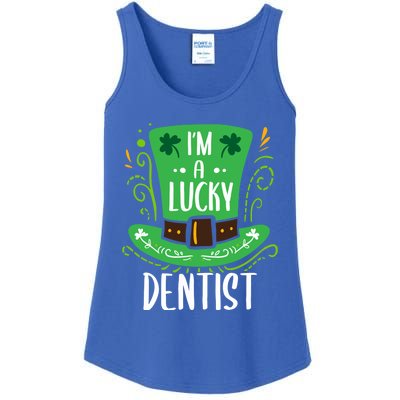 Lucky Dentist St Patrick's Day Dentists Funny Gift Ladies Essential Tank