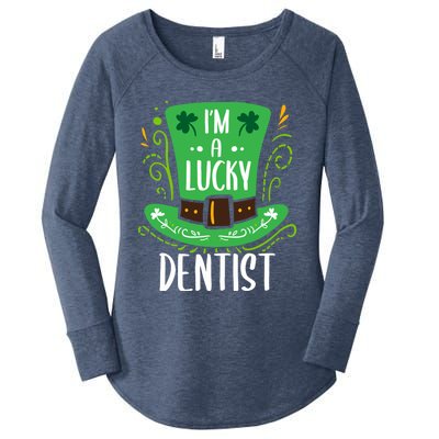 Lucky Dentist St Patrick's Day Dentists Funny Gift Women's Perfect Tri Tunic Long Sleeve Shirt