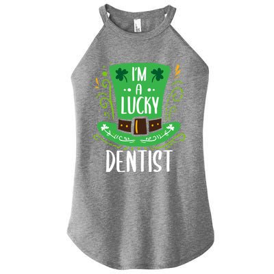 Lucky Dentist St Patrick's Day Dentists Funny Gift Women's Perfect Tri Rocker Tank