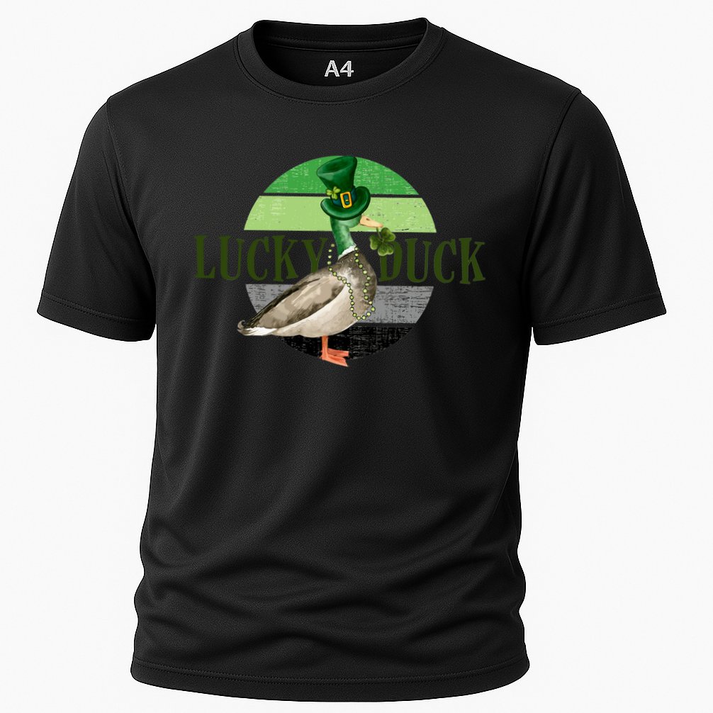 Lucky Duck St Patricks Day Duck Hunting Silly Goose Gift Cooling Performance Crew T-Shirt