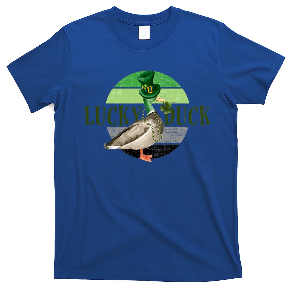Lucky Duck St Patricks Day Duck Hunting Silly Goose Gift T-Shirt