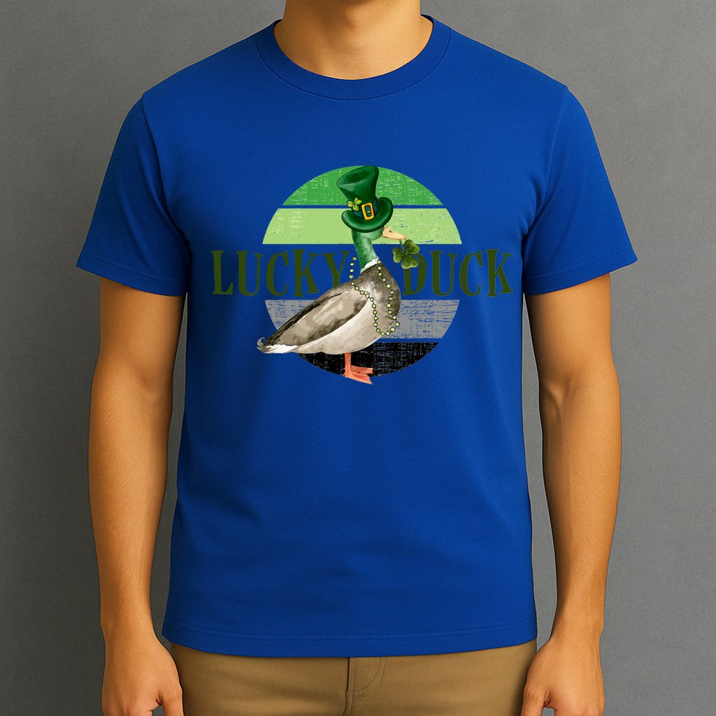 Lucky Duck St Patricks Day Duck Hunting Silly Goose Gift T-Shirt