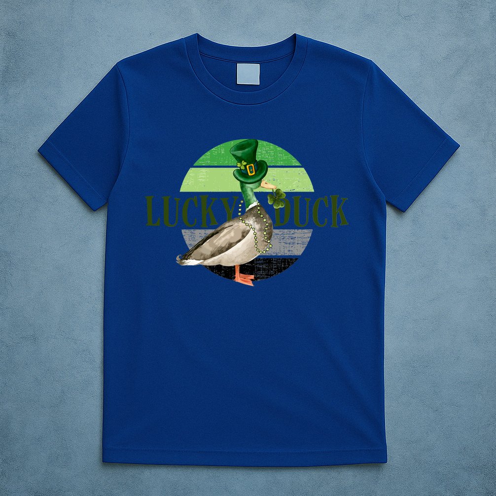 Lucky Duck St Patricks Day Duck Hunting Silly Goose Gift T-Shirt