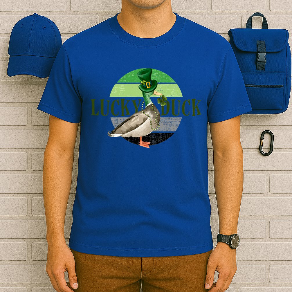 Lucky Duck St Patricks Day Duck Hunting Silly Goose Gift T-Shirt