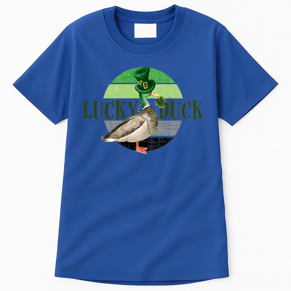 Lucky Duck St Patricks Day Duck Hunting Silly Goose Gift Tall T-Shirt