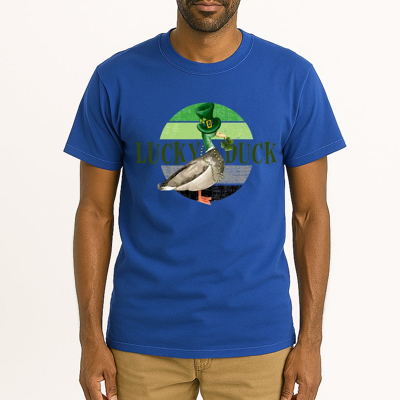 Lucky Duck St Patricks Day Duck Hunting Silly Goose Gift Tall T-Shirt