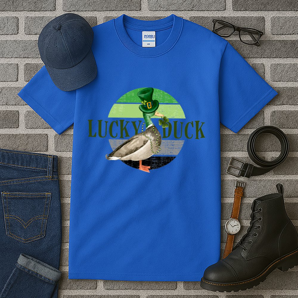 Lucky Duck St Patricks Day Duck Hunting Silly Goose Gift Tall T-Shirt