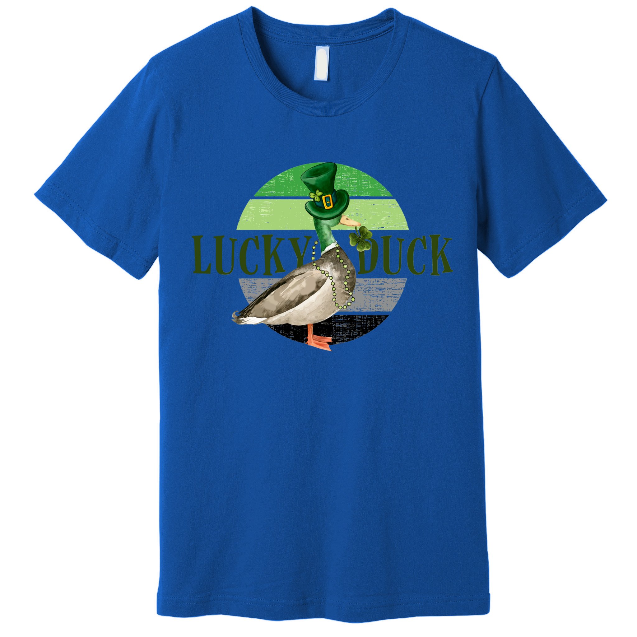 Lucky Duck St Patricks Day Duck Hunting Silly Goose Gift Premium T-Shirt