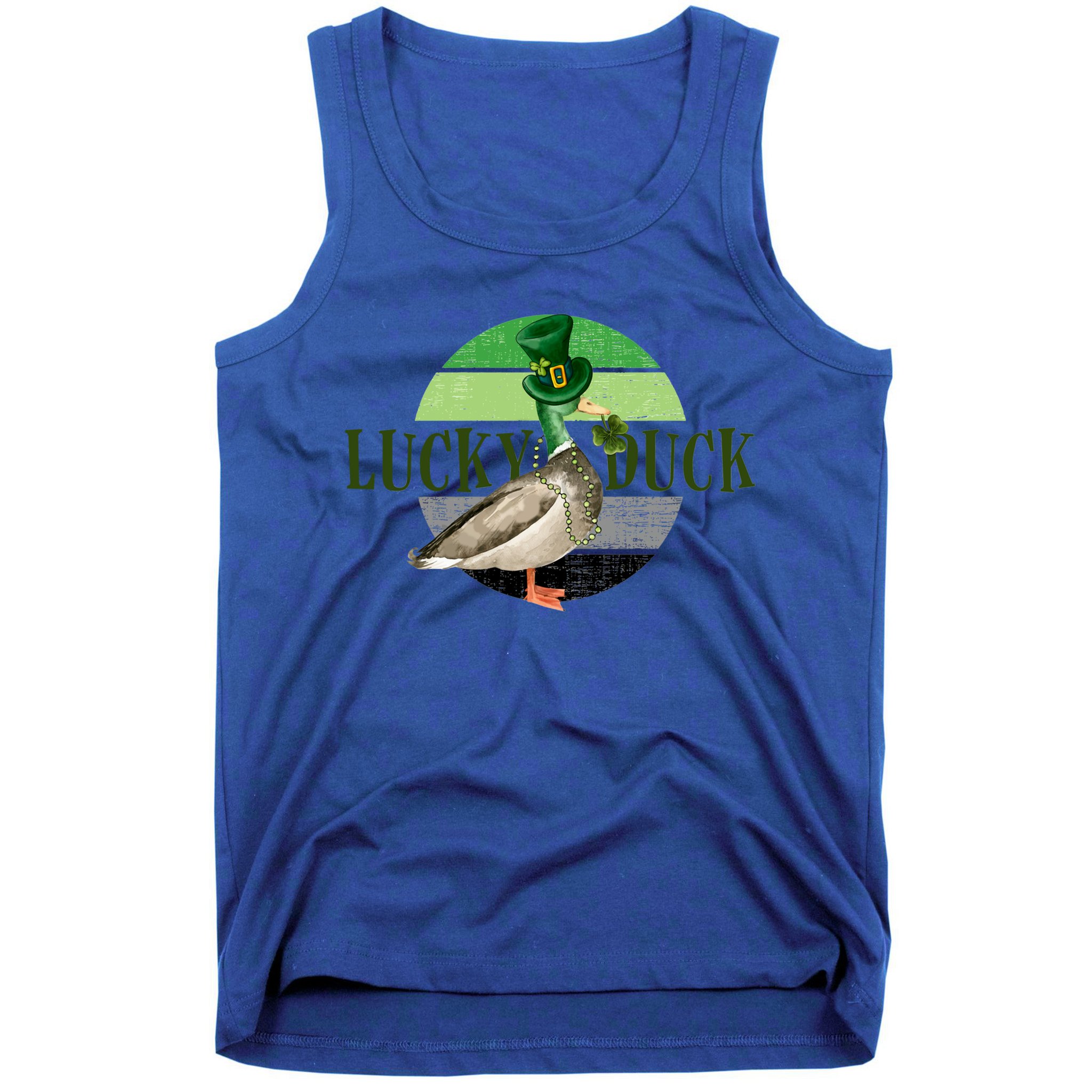Lucky Duck St Patricks Day Duck Hunting Silly Goose Gift Tank Top