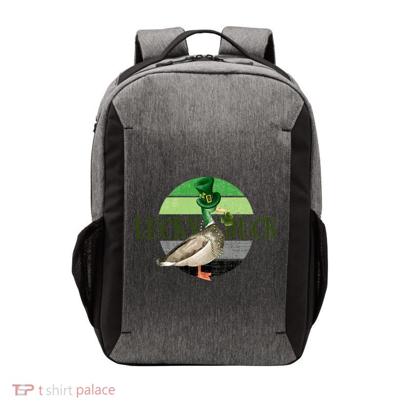 Lucky Duck St Patricks Day Duck Hunting Silly Goose Gift Vector Backpack