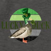 Lucky Duck St Patricks Day Duck Hunting Silly Goose Gift Vector Backpack