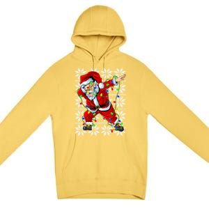 Lighting Dabbing Santa Christmas Ugly Sweater Dabbing Xmas Gift Premium Pullover Hoodie