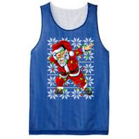 Lighting Dabbing Santa Christmas Ugly Sweater Dabbing Xmas Gift Mesh Reversible Basketball Jersey Tank