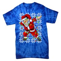 Lighting Dabbing Santa Christmas Ugly Sweater Dabbing Xmas Gift Tie-Dye T-Shirt