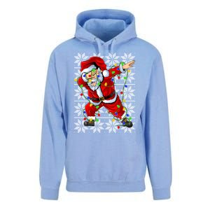 Lighting Dabbing Santa Christmas Ugly Sweater Dabbing Xmas Gift Unisex Surf Hoodie