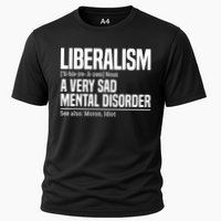 Liberalism Definition Sad Mental Disorder Funny Political Cooling Performance Crew T-Shirt