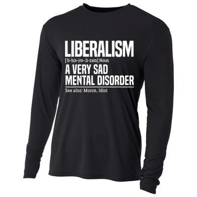 Liberalism Definition Sad Mental Disorder Funny Political Cooling Performance Long Sleeve Crew