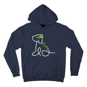 Lucky Dog St Patricks Day Cute Irish Puppy Shamrock Clover Tall Hoodie