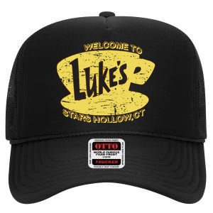 Lukes Diner Stars Hollow High Crown Mesh Back Trucker Hat