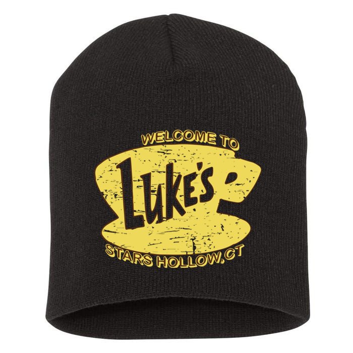 Lukes Diner Stars Hollow Short Acrylic Beanie