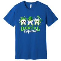 Leprechaun Dental Squad Dentist Shamrocks St Patricks Day Meaningful Gift Premium T-Shirt