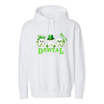 Leprechaun Dental Squad Dentist Shamrocks St Patricks Day Meaningful Gift Garment-Dyed Fleece Hoodie