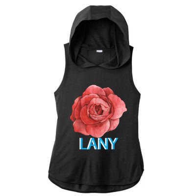 Lany Dumb Stuff Ladies PosiCharge Tri-Blend Wicking Draft Hoodie Tank