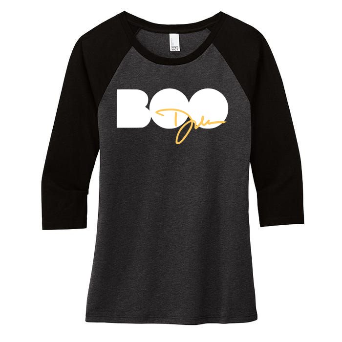 Limited Dawn Staley Wearing Boo Women's Tri-Blend 3/4-Sleeve Raglan Shirt