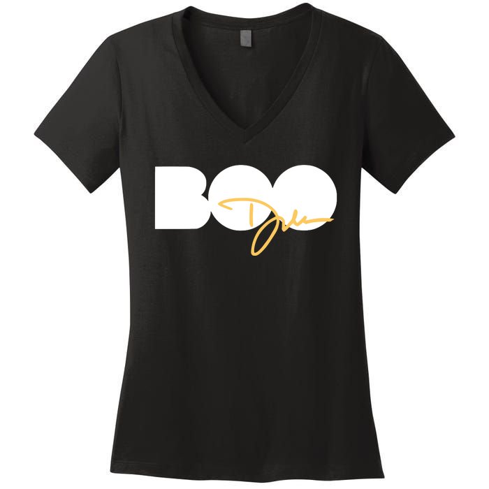 Limited Dawn Staley Wearing Boo Women's V-Neck T-Shirt