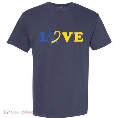 Love Down Syndrome Awareness Garment-Dyed Heavyweight T-Shirt