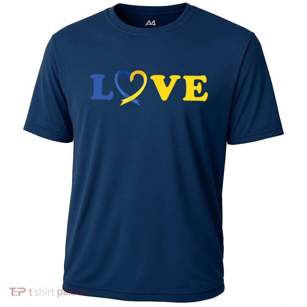 Love Down Syndrome Awareness Cooling Performance Crew T-Shirt