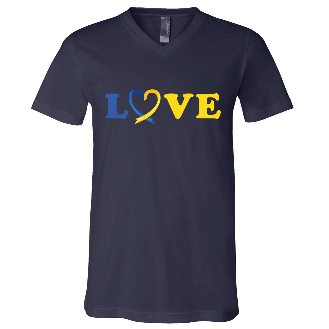 Love Down Syndrome Awareness V-Neck T-Shirt