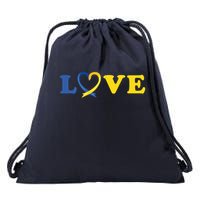 Love Down Syndrome Awareness Drawstring Bag