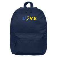 Love Down Syndrome Awareness 16 in Basic Backpack