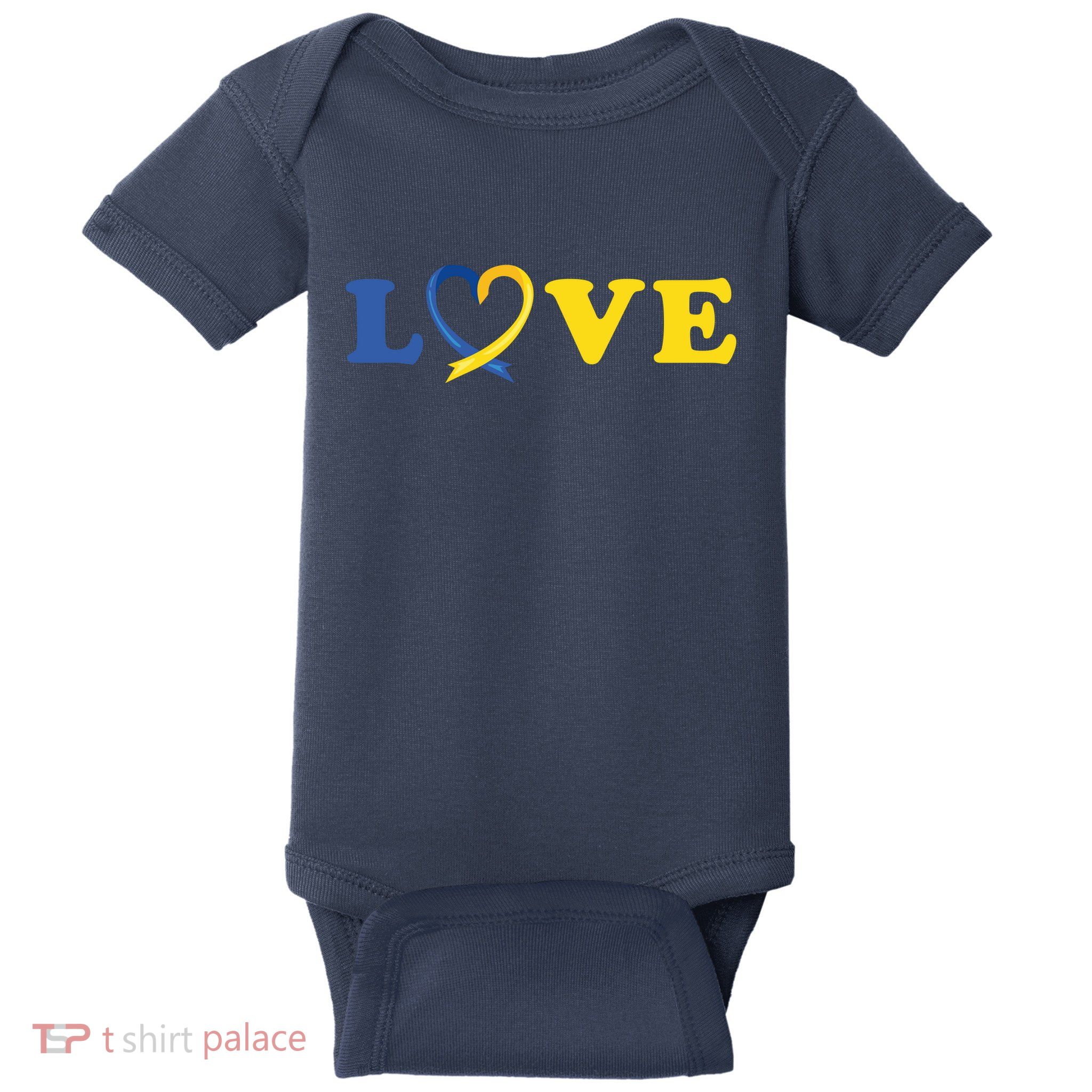 Love Down Syndrome Awareness Baby Bodysuit