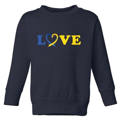 Love Down Syndrome Awareness Toddler Sweatshirt