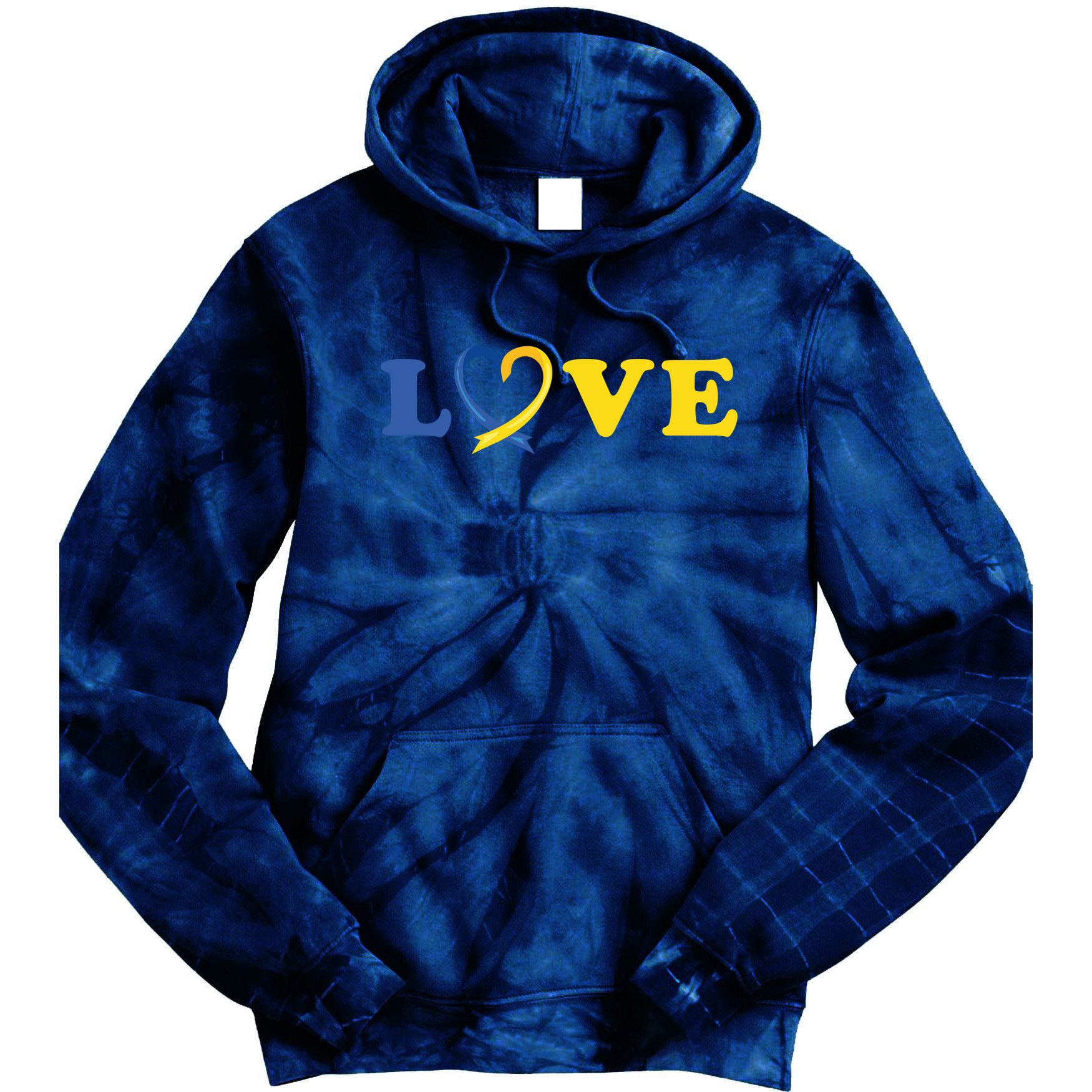 Love Down Syndrome Awareness Tie Dye Hoodie