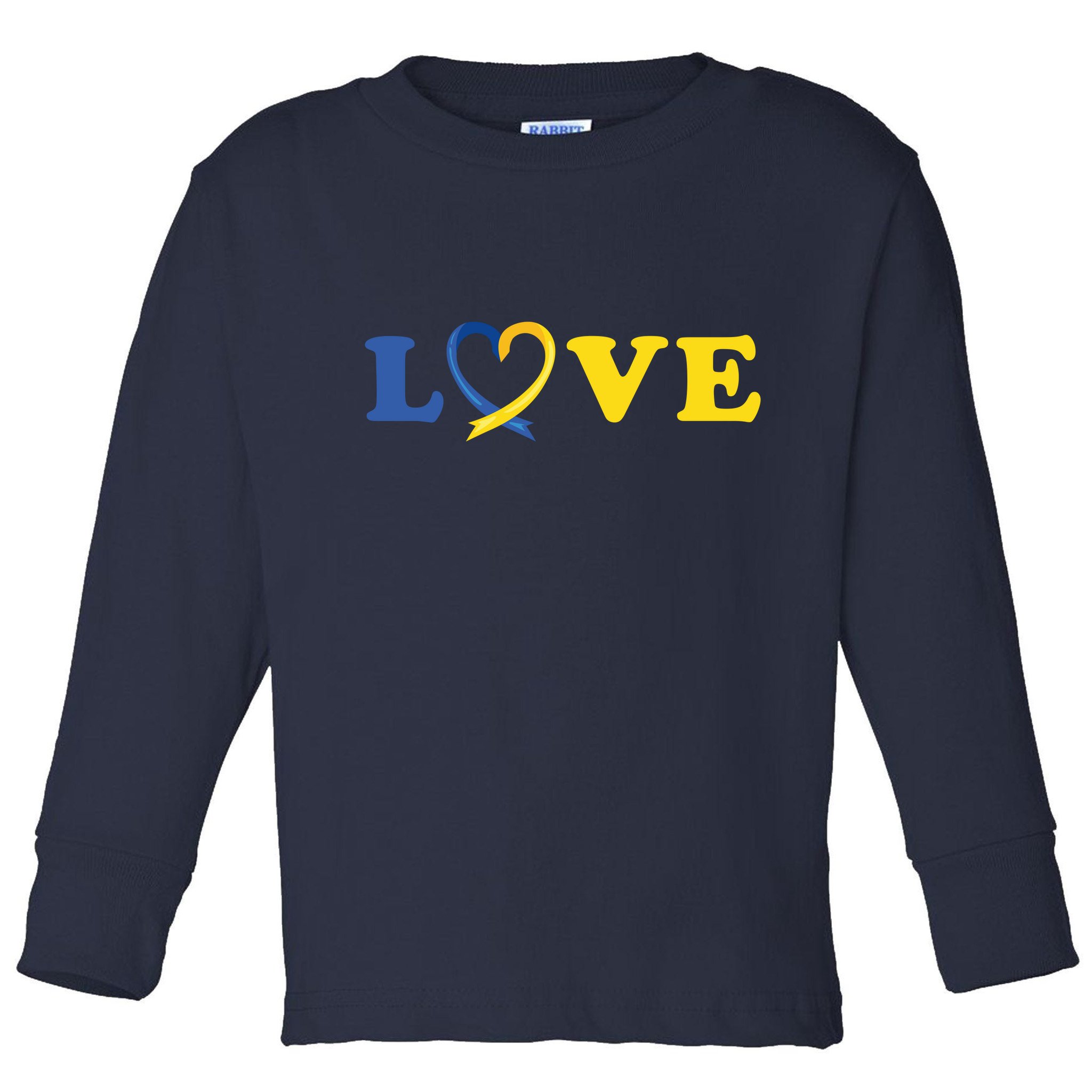 Love Down Syndrome Awareness Toddler Long Sleeve Shirt