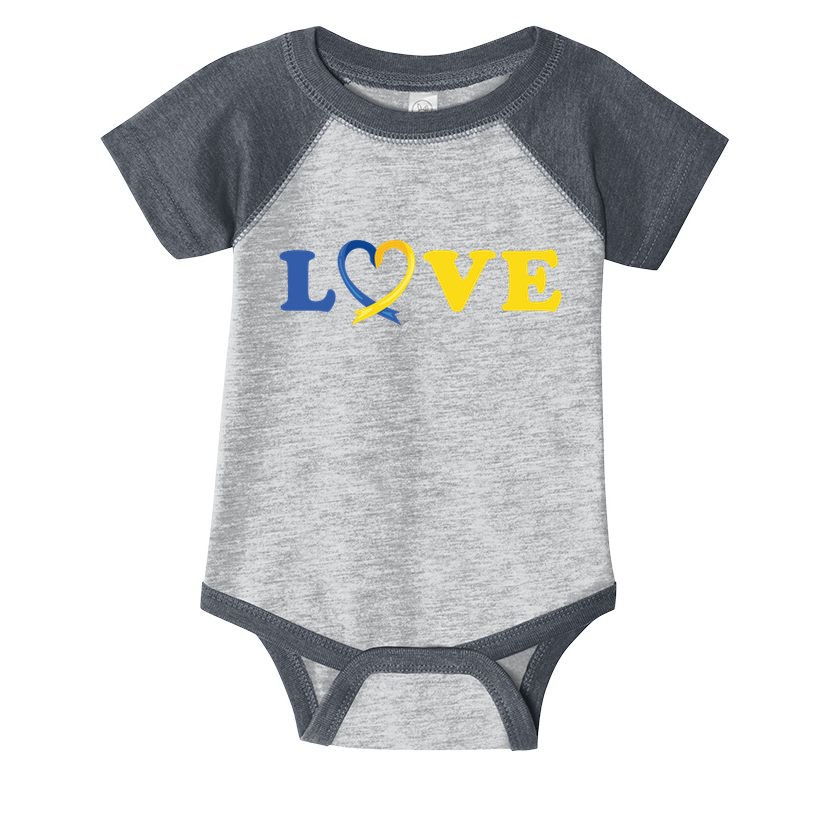 Love Down Syndrome Awareness Infant Baby Jersey Bodysuit