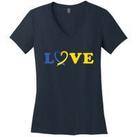 Love Down Syndrome Awareness Women's V-Neck T-Shirt
