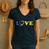 Love Down Syndrome Awareness Women's V-Neck T-Shirt