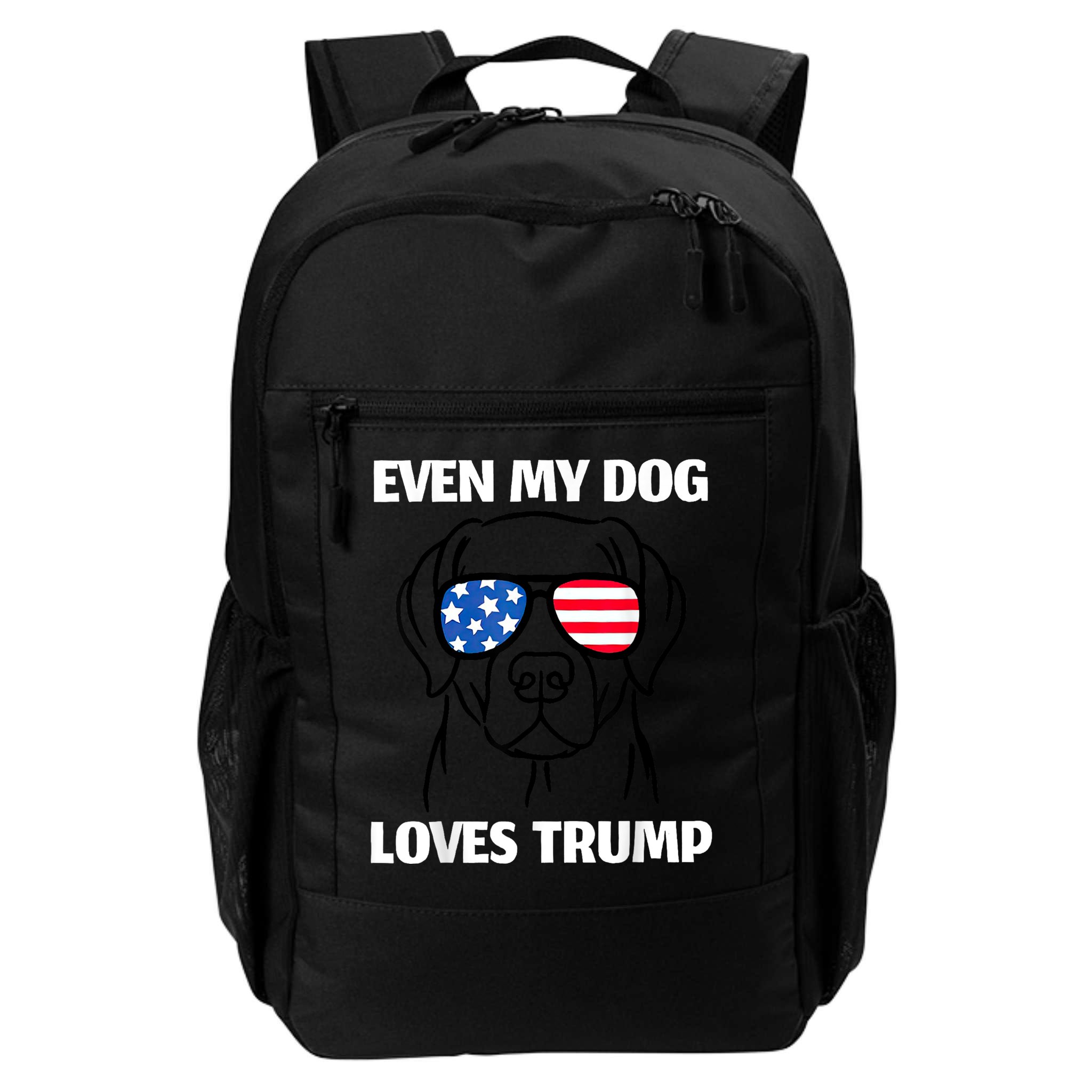 Labrador Dog Sunglasses Usa Flag Even My Dog Loves Trump Backpack