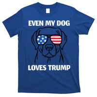 Labrador Dog Sunglasses Usa Flag Even My Dog Loves Trump T-Shirt