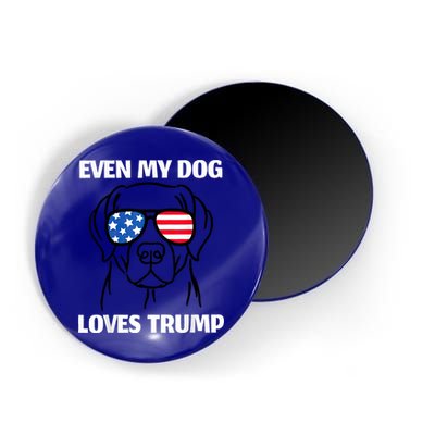 Labrador Dog Sunglasses Usa Flag Even My Dog Loves Trump Magnet