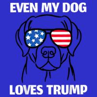 Labrador Dog Sunglasses Usa Flag Even My Dog Loves Trump Womens Tank Top