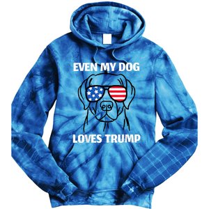 Labrador Dog Sunglasses Usa Flag Even My Dog Loves Trump Tie Dye Hoodie