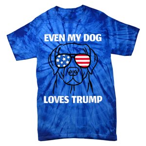 Labrador Dog Sunglasses Usa Flag Even My Dog Loves Trump Tie-Dye T-Shirt