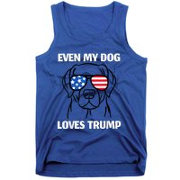 Labrador Dog Sunglasses Usa Flag Even My Dog Loves Trump Tank Top