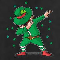 Leprechaun Dab St Patrick's Day Party 7 Panel Mesh Trucker Snapback Hat