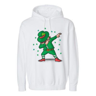 Leprechaun Dab St Patrick's Day Party Garment-Dyed Fleece Hoodie